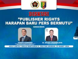PWI Prov Lampung Jadi Inisiator Diskusi Publisher Rights